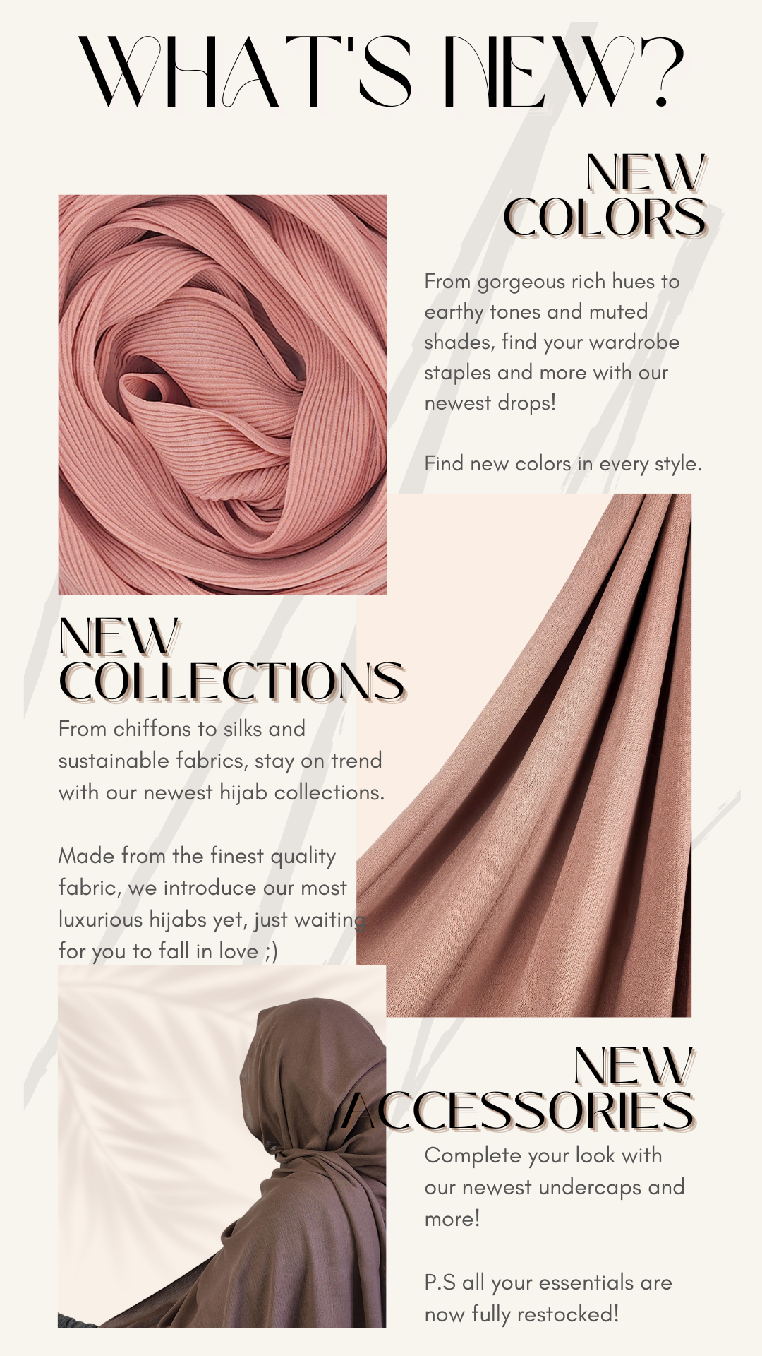 New hijab fabrics and their benefits - Momina Hijabs - Canada's largest online hijab store