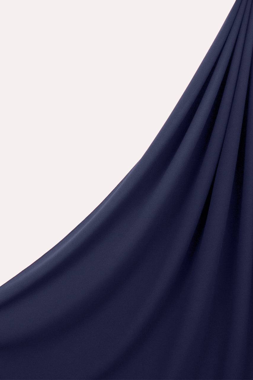 Hanging Premium Chiffon in Midnight Blue by Momina Hijabs