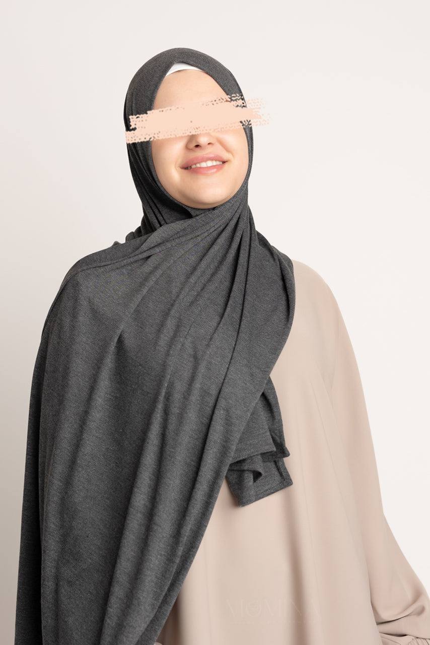 Premium Jersey Hijab - Marble Gray - Momina Hijabs & Modestwear