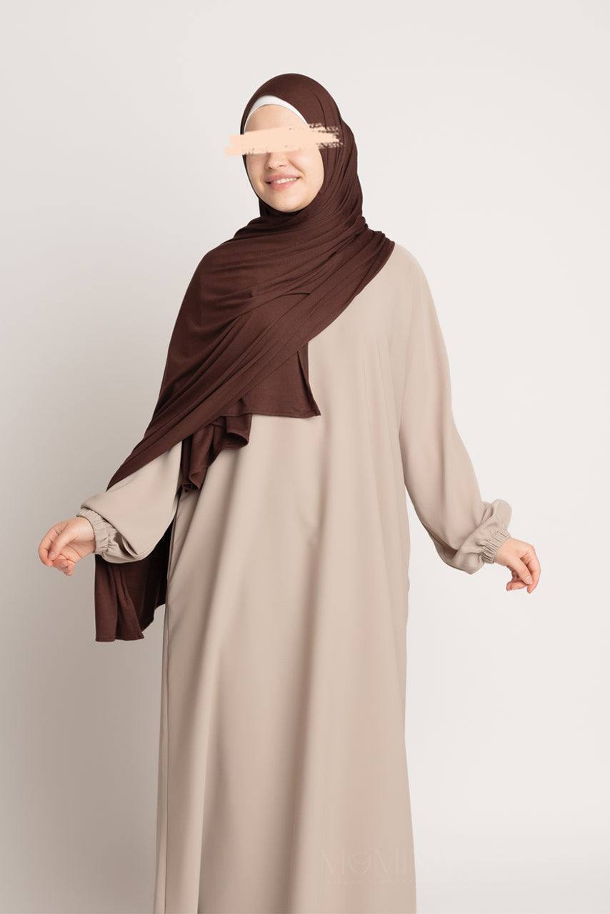 Premium Maxi Jersey Hijab - Brownie - Momina Hijabs & Modestwear