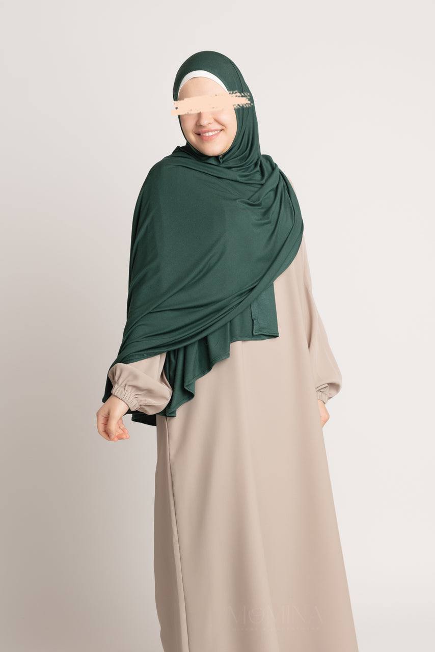 Premium Maxi Jersey Hijab - Evergreen - Momina Hijabs & Modestwear