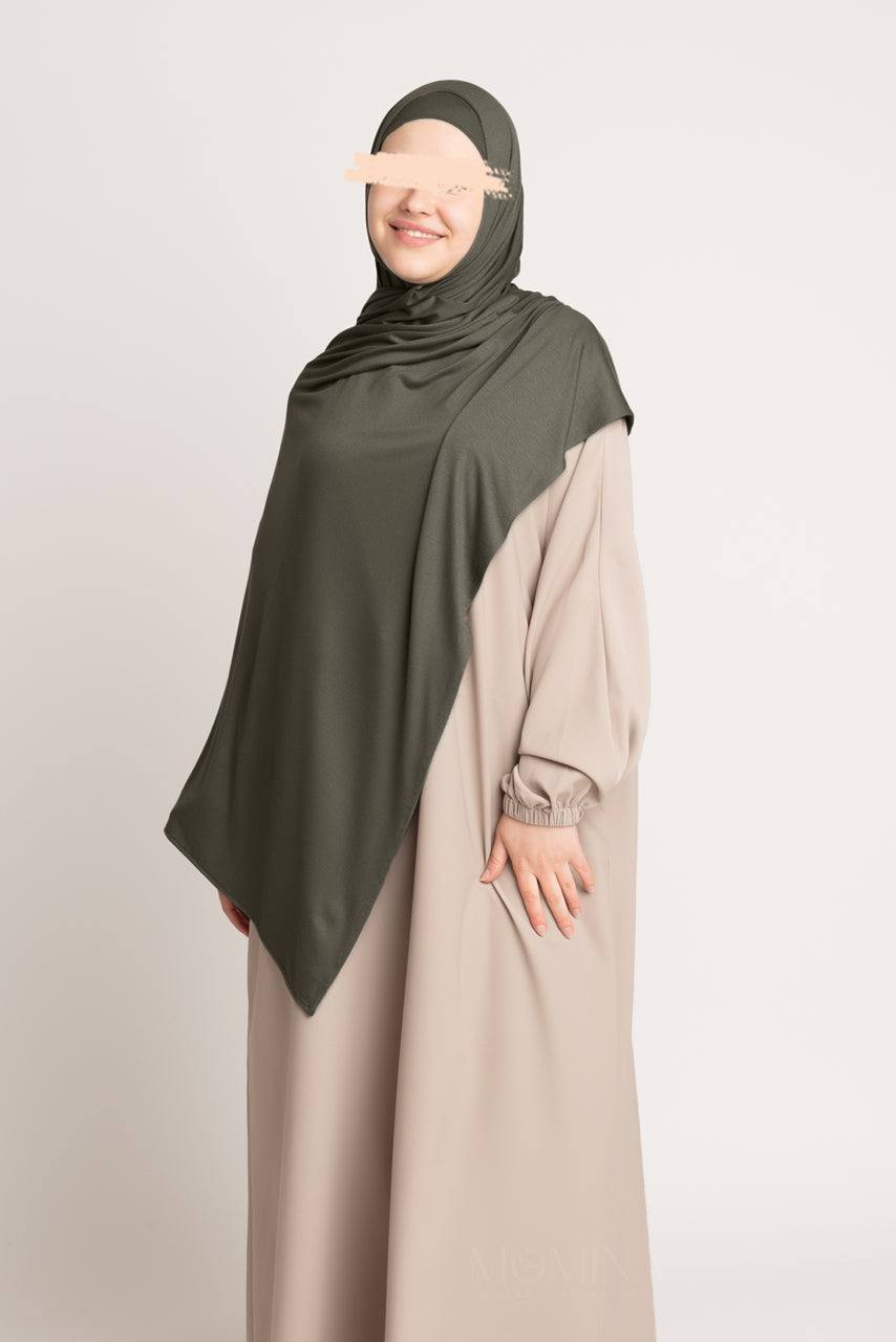 Premium Maxi Jersey Hijab - Gun Metal - Momina Hijabs & Modestwear