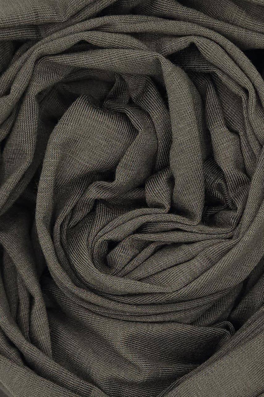 Dark Grey - Premium Maxi Jersey Hijab - Gun Metal - Fabric