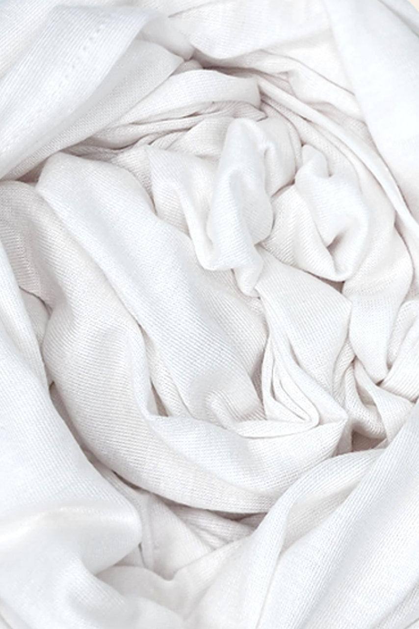 White - Premium Maxi Jersey Hijab - Jasmine - Fabric