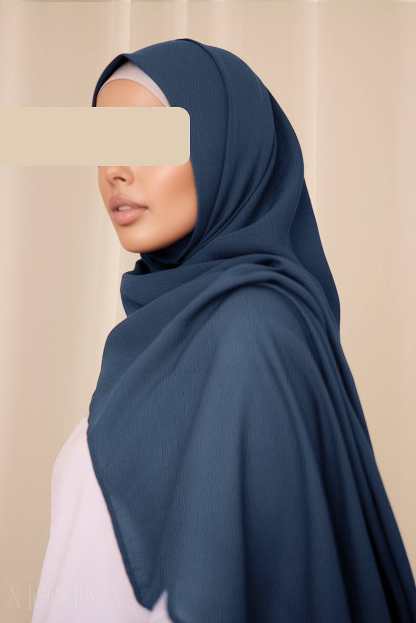 Premium Rayon Hijab - Cobalt - Momina Hijabs & Modestwear™