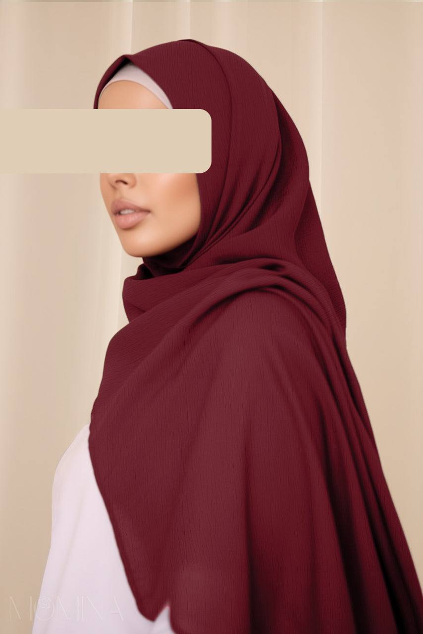Premium Rayon Hijab - Pomegranate - Momina Hijabs & Modestwear™