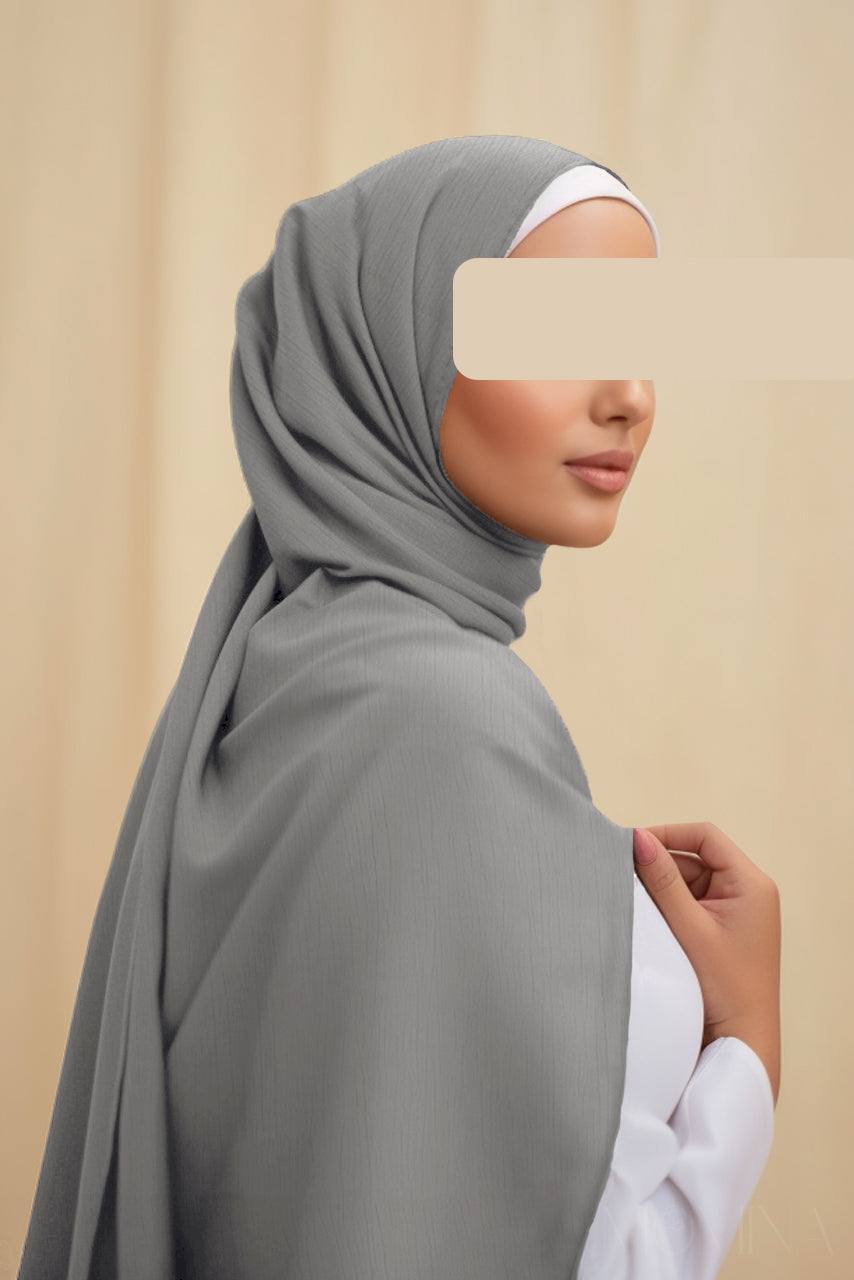 Premium Rayon Hijab - Quicksilver - Momina Hijabs & Modestwear™