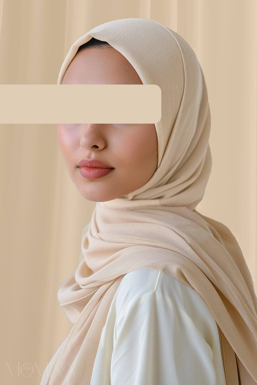 Premium Rayon Hijab - Soft Sand - Momina Hijabs & Modestwear™