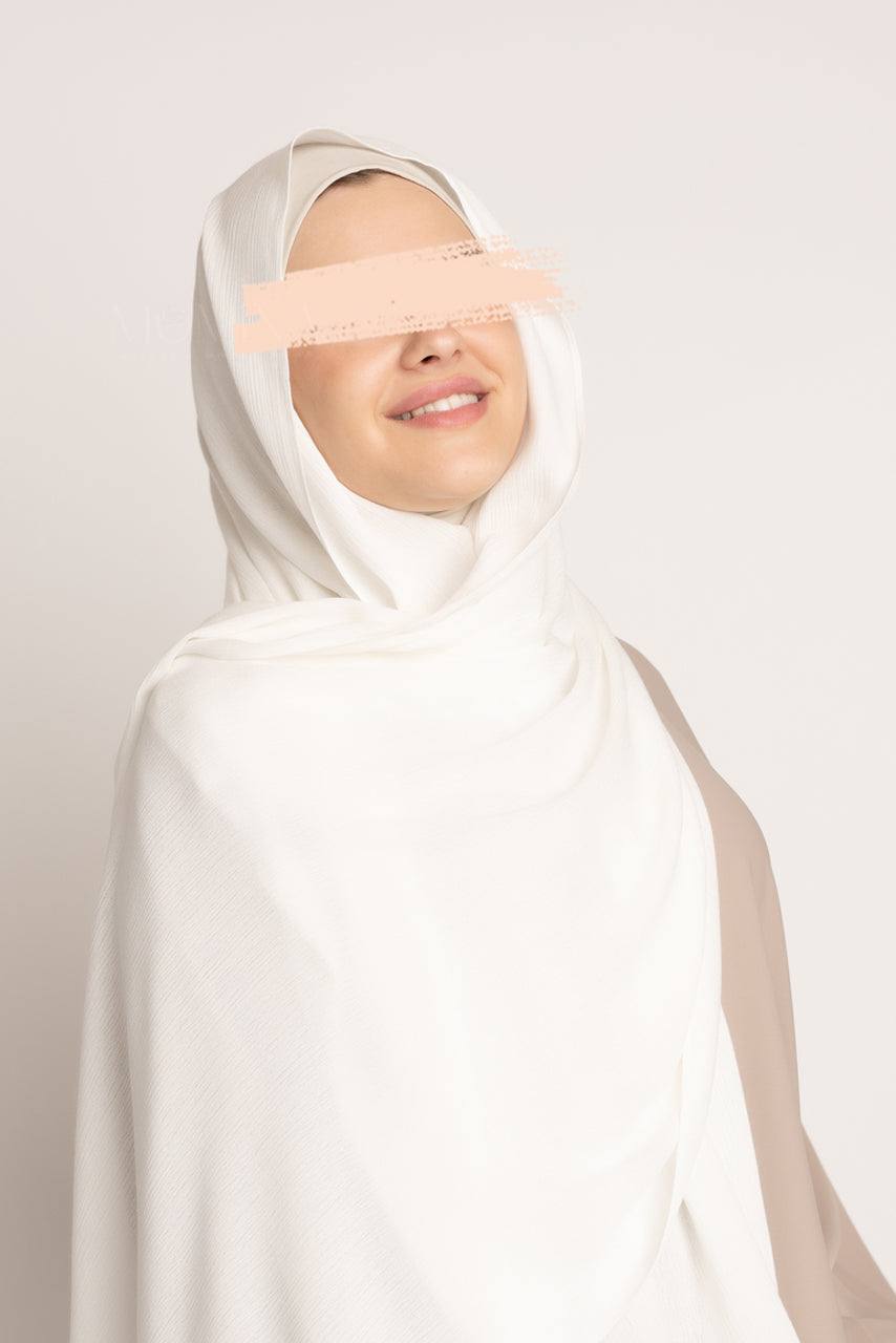 Premium Rayon Hijab - Swan White - Momina Hijabs & Modestwear