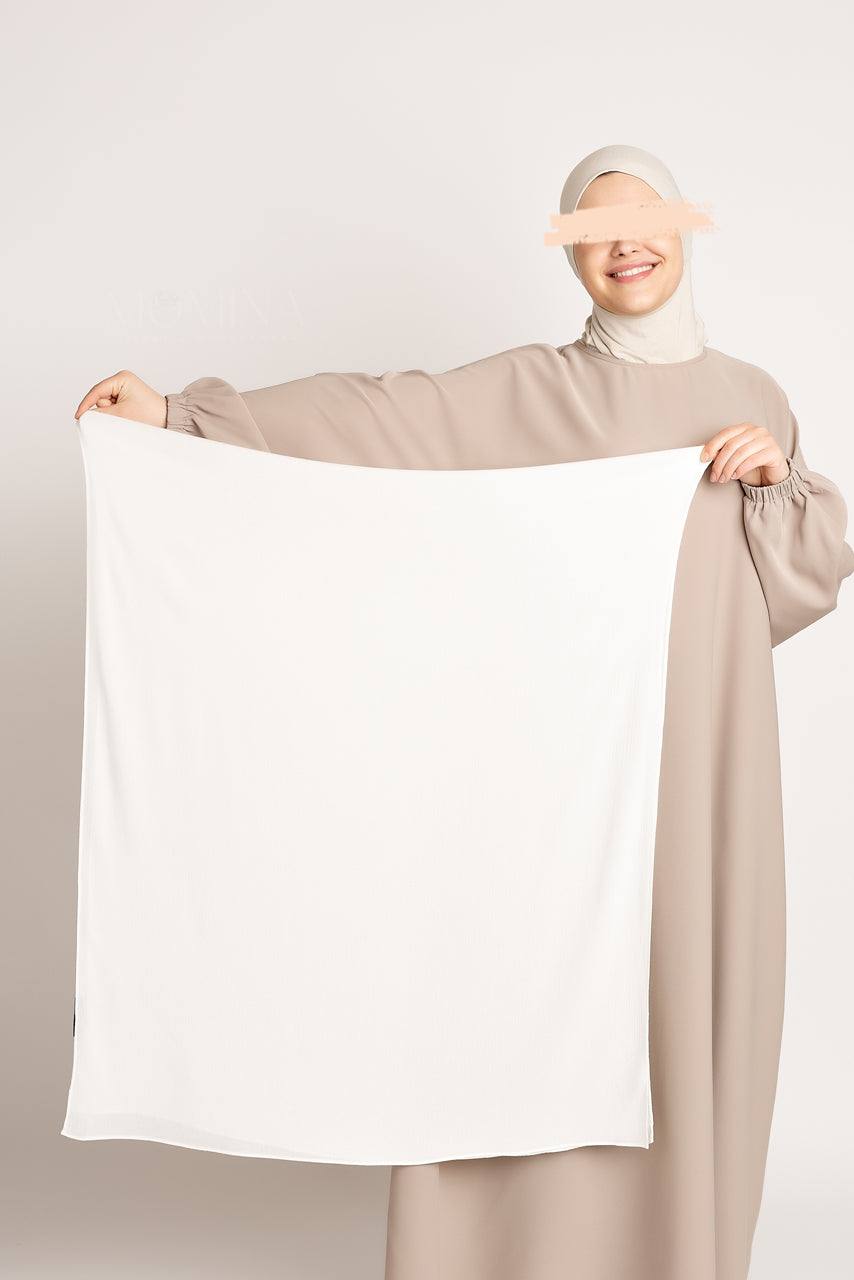 Premium Rayon Hijab - Swan White - Momina Hijabs & Modestwear