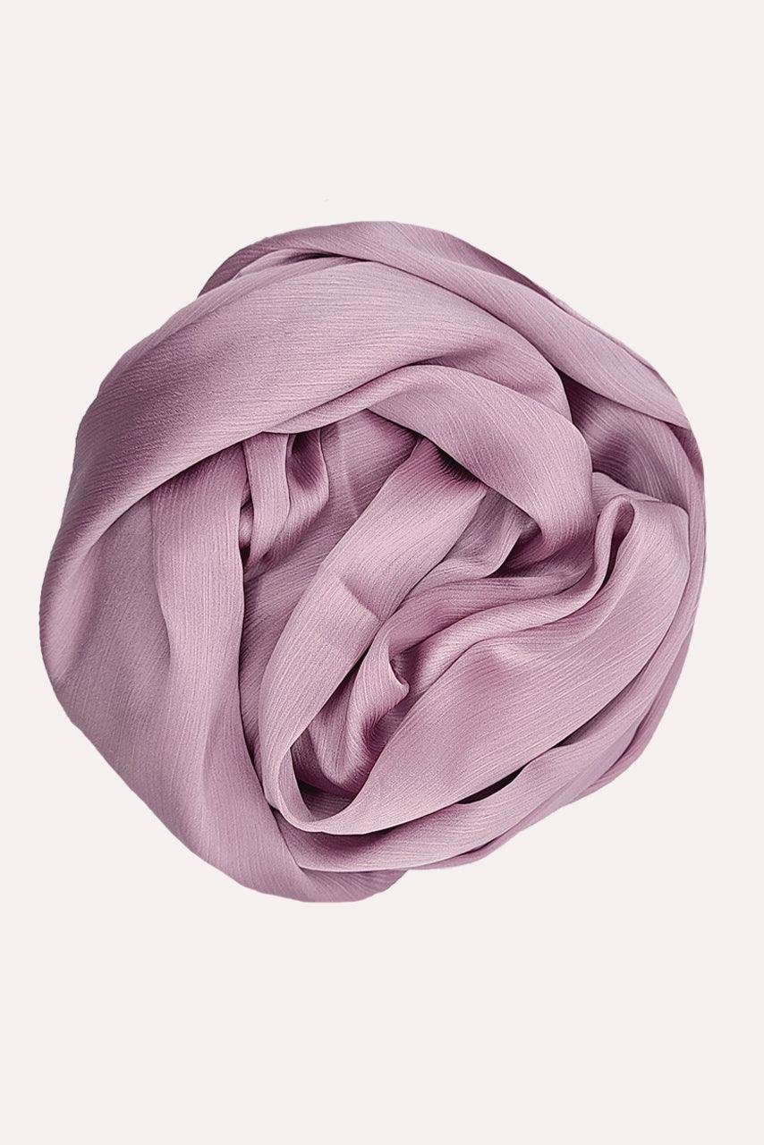 Silk Satin Crinkle Hijab - Hyacinth - Momina Modestwear