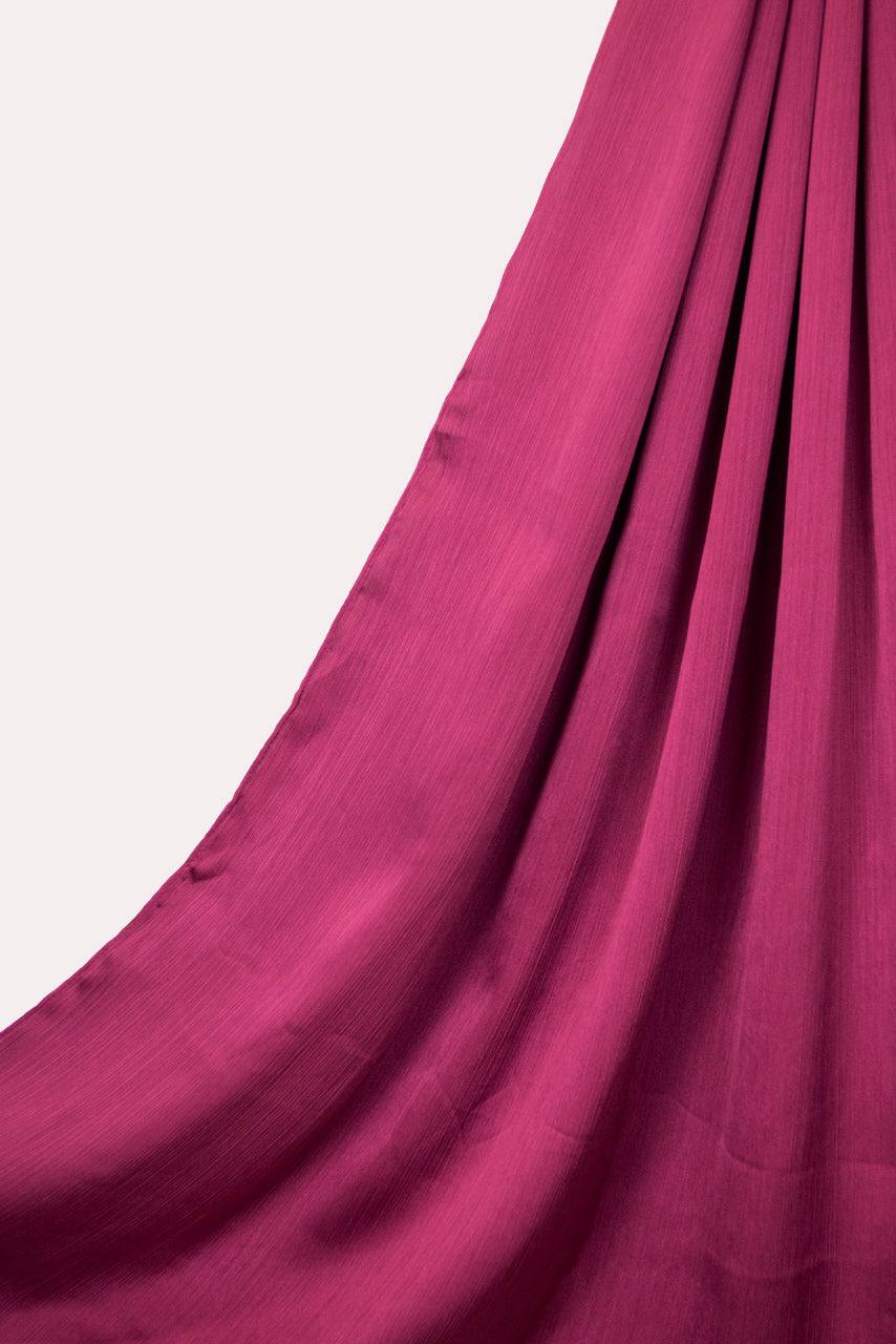 Silk Satin Crinkle Hijab - Nova Pink - Momina Hijabs