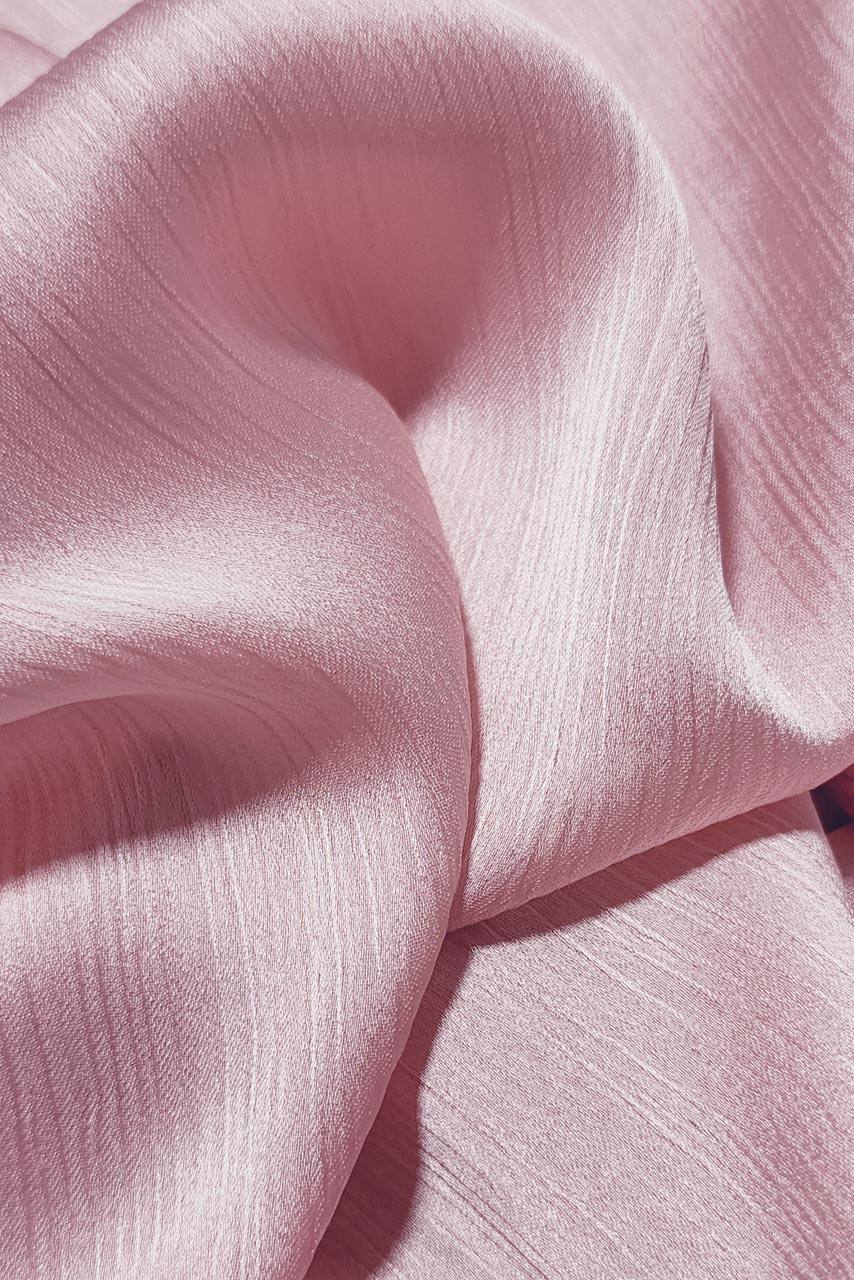 Silk Satin Crinkle Hijab - Pink Diamond - Momina Modestwear
